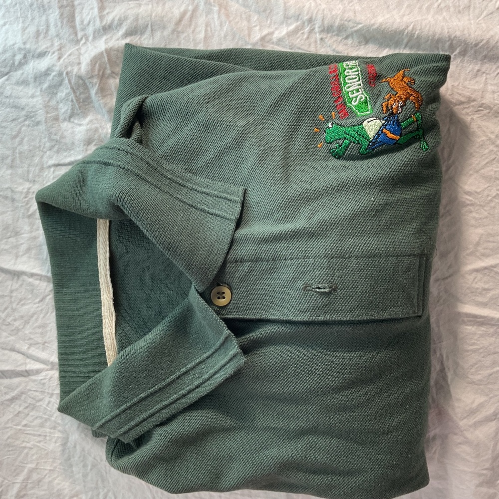 Dark green Senor Frog polo shirt from Cozumel
